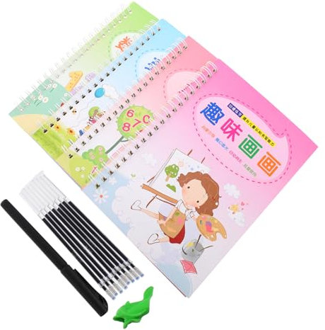 NUOBESTY 4stücke Junge Mädchen Schreibübungsbuch Englisch Übungsbuch Copybook Für Kalligrafisches Briefschreiben Vorschule