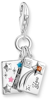 THOMAS SABO Damen Charm-Anhänger Stern & Mond Charm Club 925 Sterling Silber 1794-051-14