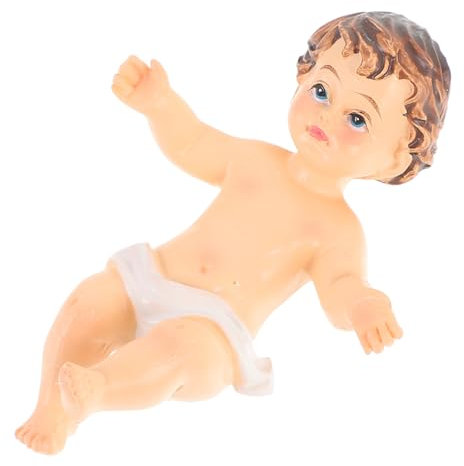 Warmhm Jesuskind-Statue Baby-Jesus-Figur Statue des Heiligen Kindes Jesuskindfigur Religiöse Figur Der Heiligen Szene Religiöse Jesus Gott- Klassisch Marionette Harz