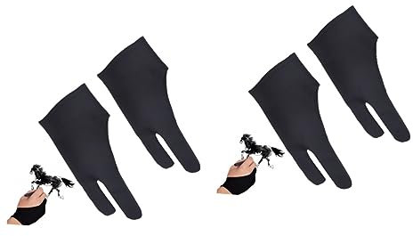 Operitacx 4 Stück nylon handschuhe nylon gloves Atmungsaktive Handschuhe Nylon- drawing glove für Lichtboxen Tablet- artist e gewidmet Finger