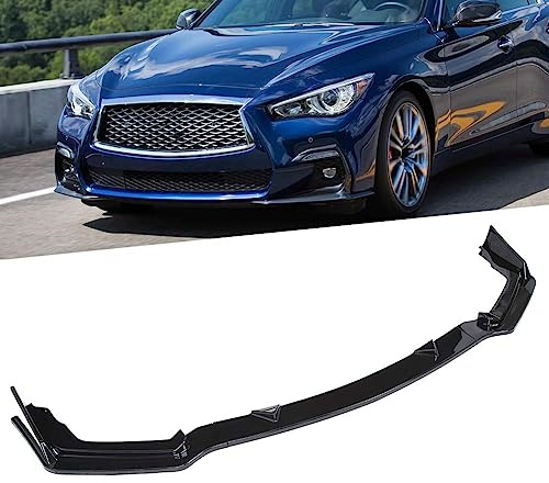 Frontal Alerón Spoiler Labio para Infiniti Q50 2014 2015 2016 2017,Parachoques Delantero Labio Divisor Difusor Kit Carrocería