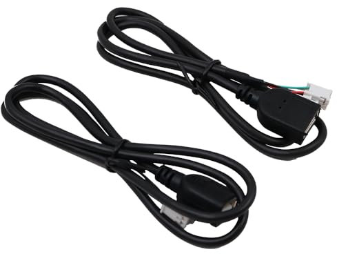 Tiardey 2PCS Adaptador de conexión de Datos USB para automóvil Adaptador de Cable de extensión USB para automóvil Conector de 4 Pines + 6 Pines 76 cm