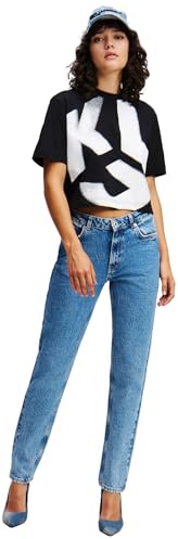 Karl Lagerfeld Jeans, Dam, Mom Denim, Mom Fit, Blå, 3232