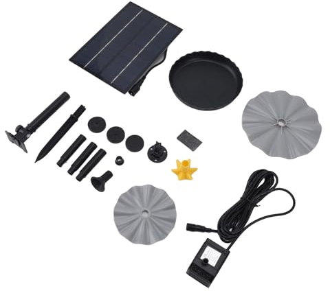 Solarbetriebene Springbrunnenpumpe, 4 W, Landschaftsbau-Solarbrunnen, verstellbare Sprühhöhe, Landschaftsbau-Solarbrunnen für die Dekoration von Gartenteichen, Pools im Freien