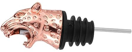 CIYODO Home Party Essential: Weinglas-Flaschenverschluss aus Legierung mit Leopardenkopf Weinverschluss in Roségold