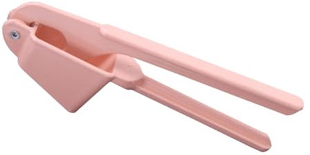 Amosfun Multifunction Alloy Garlic Press and Slicer Pink Garlic Mincer Crusher Kitchen Tool for Home Cooking