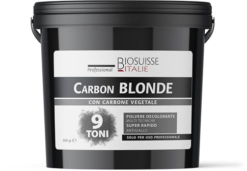 Biosuisse Pro | Polvere decolorante Carbon Blonde con carbone vegetale anti-giallo | 500gr