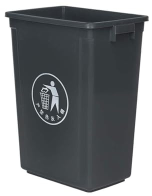 JIESOO Contenedor Basura Bote Basura Exteriores Escondite Basura Plástico Exteriores Patio Perfecto For Hogar Cocina Oficina Protección Ambiental Comercial(Black,100l)