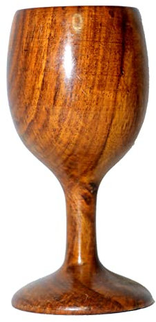 NAVIROCK Handgefertigte Weinkelche aus natürlichem Holz, mittelalterlicher Trinkkelch, Glas für Halloween-Party und Geschenke