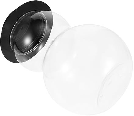 LALADEFIEE 1stk Schneemann-glas Klare Leere Honiggläser Mit Deckel Süßigkeiten Dose Süßigkeitenglas Nussbehälter Flüssiges Glas Klare, Befüllbare Bonbongläser Black Plastik