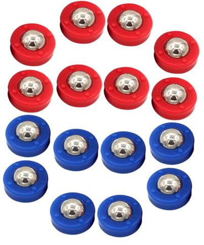 Anneome 24stücke Teiliges Mini Shuffleboard Spielset Tisch Curling Ersatzpucks in Blau Und Rot Vielseitig Einsetzbar Für Drinnen Und Draußen Fördert Konzentration Und Koordination Spieleri