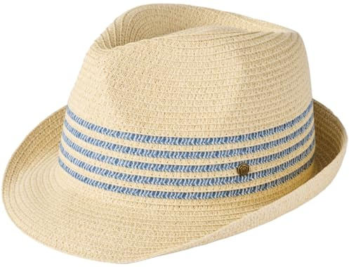 Failsworth Straw Trilby hatt, UPF40+, val av färger, flera storlekar, denim, M