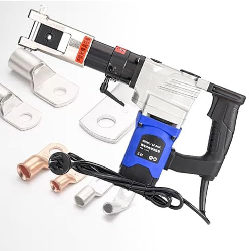 Crimpadora hidráulica manual eléctrica for terminales de cobre y aluminio, kit de crimpado automático de terminales de cable, con matriz de crimpado 9/11(240c)