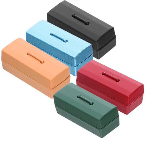 SKISUNO 5pcs Mini Toolbox Tiny Tool Case for Dollhouse Small Storage Box Metal Dollhouse Miniature Furniture Boys and Girls Toy Accessories
