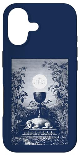 Eucharistie Symboles chrétiens JHS Calice Agnus Dei Jésus Coque pour iPhone 17