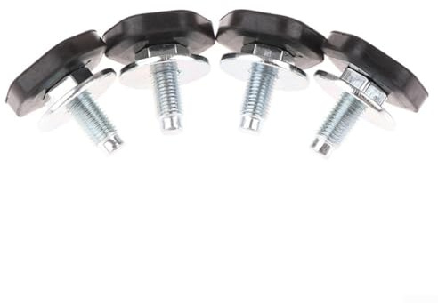 Sumsoctober 4 Stück Waschmaschine Balance Füße Schraube M10 Gewinde Stoßdämpfung Pads für Trommelwaschanlage Haier Modelle rutschfeste Gummi & Metallkonstruktion