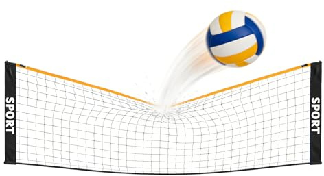 Bärbart volleybollnät – 300 cm enkel installation av sportutrustning, vikbar spelbarriär, hållbar utomhusträningsutrustning | bärbart tennisnät för strandbana , park, lekplats, barn vuxna