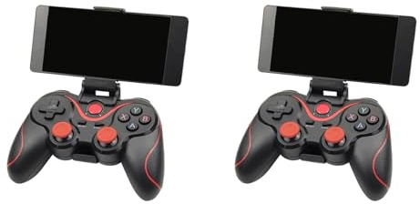 HWIREUIGT 2X Controller di Gioco con Joystick Wireless Android Gamepad T3 X3 Joystick Bluetooth BT3.0 per Supporto TV per Telefono Cellulare