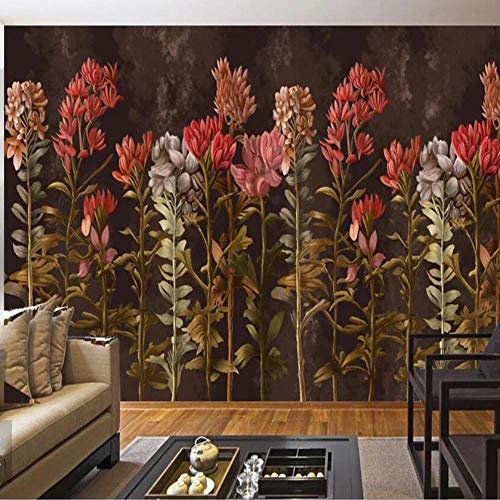 Papier Peint Panoramique 3D Tapisserie Intissé Murales poster geant photo Décoration Murale Effet Trompe Loeil 150x105cm Fleur vintage européenne