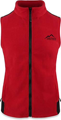 normani Fleece Weste für Damen mit Reißverschlusstaschen, Stehkragen, ZIP-T3K System Farbe Rot Größe XL