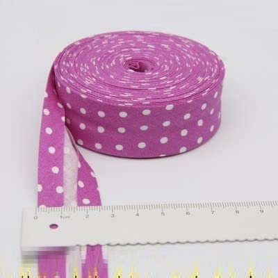 Bedrucktes Schrägband aus Baumwolle, 25 mm x 5 m, gefaltet