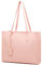 MORGLOVE Handtasche Damen Groß Shopper Tasche Mode Schule Arbeit Freizeit Henkeltasche mit Reißverschluss (A-Pink)