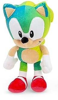 Sonic The Hedgehog Sonic Peluche con licenza (modelli da 80 cm e Sonic Rainbow da 28-30 cm (7 edizioni tra cui scegliere), (verde, turchese)