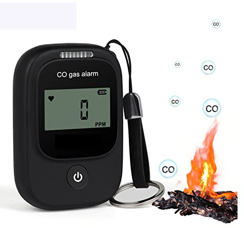 Détecteur de gaz portatif, Détecteur de monoxyde de Carbone Portable for véhicule Analyseur de gaz CO Compteur Moniteur mesurant 0-1000PPM pour la Maison et Le Camping-Car