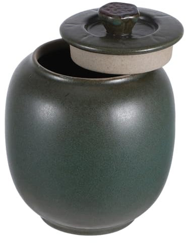 Cabilock Pot à Thé Japonais Céramique Émaillée Récipient Hermétique Pour Thé Organisateur De Bureau Design Vintage Stockage Pratique Pour Vert Et Parfumé