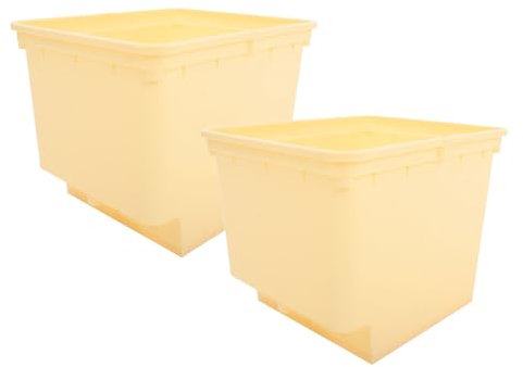 VANZACK 1 Ensemble De Pots De Plantation Hydroponiques pour Plantes D'Intérieur Seau De Plantation en Plastique pour Seau Hydroponique Jaune