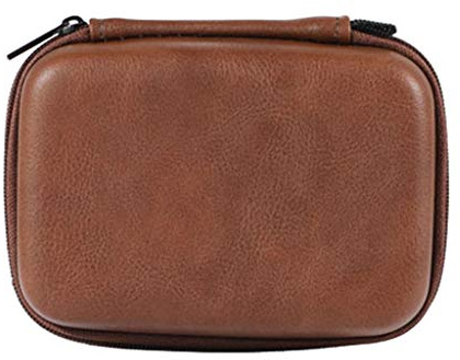 Organiseur de câble de données USB portable en cuir, sac de rangement pour écouteurs pour étui de protection, fermeture éclair, pochette rigide en cuir pour écouteurs