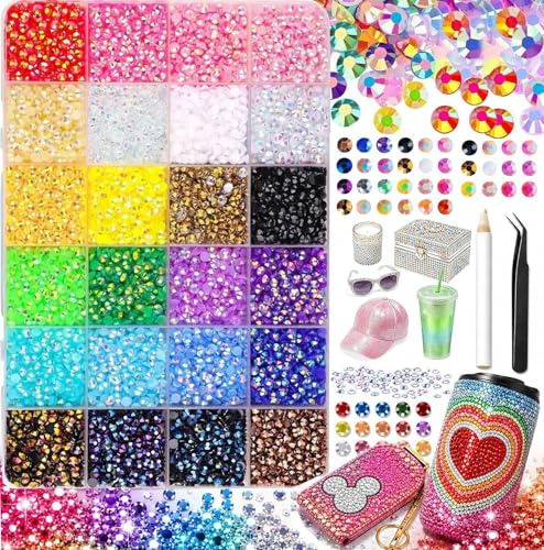 Nagelberlocker, 6 lådor, guld, silver, nagelberlocker, 3D, guld, båge, stjärna, nagelkonst, dekoration, nagelkonst, pärlor, mikrokaviar för naglar + nagelhänge med rosett, legering, rosett