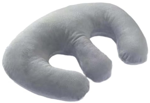 Luwecf Chest Pillow Breathable Polyester Fiber Breast Pillow Hollow Chest Cushion Massage Table Pillow Portable Bolster M Shape Suitable, Gray