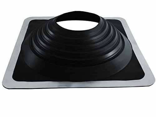 FOLNET Rohrmanschette Dachdurchführung EPDM quadratisch 254-457 mm | Kabel- Rohrdurchführung Dichtungsflansch für Blechdachdeckungen Blechpfannen Trapezblech Doppelstehfalz EPDM 3 bis 724 mm