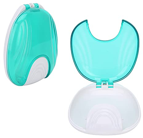 Boite a Dentier, Boîte de Rangement Pratique pour Prothèse Dentaire, Étui Orthodontique Robuste, Léger et Portable, Idéal pour les Soins Dentaires et le Transport au Quotidien, Vert