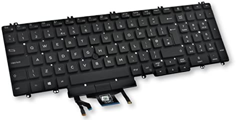 Dell Latitude 5500 5501 5510 5511 UK QWERTY Backlit Keyboard WDJ4X V35F8