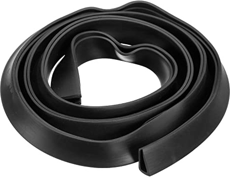 sourcing map U-Kanal-Kantenverkleidung, 1 m lang, Gummidichtung, Kantenschutz, passend für 6–7 mm Kanten, (64 cm B x 1,6 cm H), Schwarz