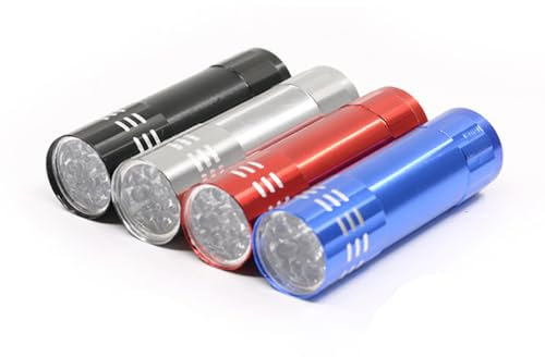 OSALADI Portable Uv Flashlight 9 Led Blacklight Torch 395Nm Wavelength for Gel Nail Curing and Money Detection Compact Handheld Uv Light