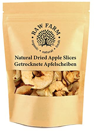 Raw Farm – Rodajas de manzana deshidratadas – 500 g – de fruta entera, sin corazón, sin aditivos, sin conservantes, sin azúcar