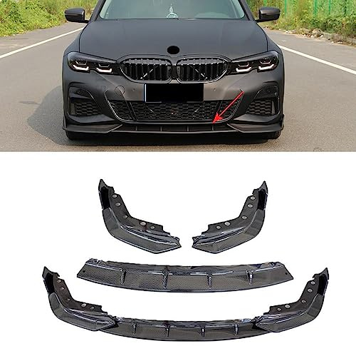 WEYEZE 3 Pièces Voiture Becquet Avant Pare-Chocs Lèvre pour BMW 3 Series G20 G21 G28 2019-2022 Splitter Lip Diffuseur Modification de Voiture Accessoires