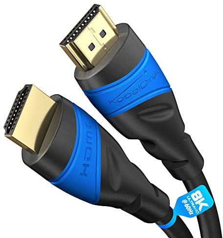 KabelDirekt – 8K & 4K HDMI Kabel – 2x 1m – Entwickelt in Deutschland – Für jedes HDMI-Kabel Setup (10K, 8K@60Hz & 4K@120Hz, High Speed HDMI mit Ethernet, Blu-ray, PS5, Xbox Series, Switch)
