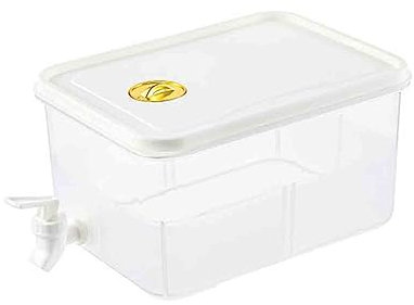 Without date,10L,Generic Dispenser di brocca frigo da 10 litri con rubinetti, distributore d'acqua con coperchio, grande infusore di acqua ghiacciata riutilizzabile in estate secchi freddi