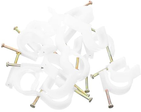 HOMOCONO Vielseitige Kabelklammern Aus Pe-material – 50 Stück – Kabelclips Für Lautsprecher – Kabelclips Für Ethernet – Tv-koaxialkabelclips – Verlängerungskabelclips