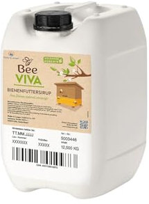 Bee Viva Futtersirup für Bienen 12,5Kg auf Zuckerrüben Basis | Bienenfutter Flüssig Sirup Kanister | Bienenfuttersirup (12,5Kg)