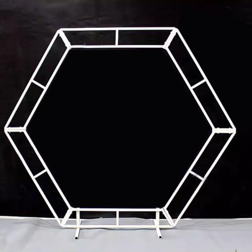 Arcoo Jardin Exterior Barato Formas Hexagonales Arcoo De Metal Varias Medidas De Telón De Fondo De Arcos De Boda Uso Multi-Escena Color Blancoo(200cm)