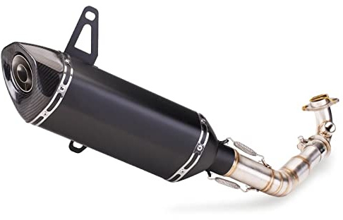 HRQCTIM Motorrad Auspuff Schalldämpfer Für P&IAGGIO Für Vespa GTS 250 GTS 300 2007-2016 2017 2018 2019 2020 Motorrad-Slip-On-Auspuff-Mittelrohr Motorrad Auspuff(9)