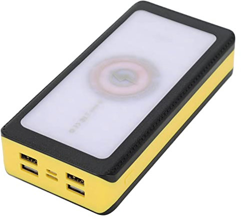 Caricabatterie Solare Wireless 30000mAh Solar Power Bank 3 modalità di Illuminazione 66 LED 4 Porte di Uscita USB 40W LED Power Bank Solar Power Bank Caricabatterie Solari
