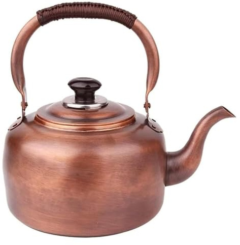 Retro Teekessel, Wasserkocher, Wasserkessel Induktion Flötenkessel Vintage Kupfer Teekessel, Pfeifender Teekessel Kupferkessel Wasserkessel Camping Für Induktionsherd Gasherd 3L
