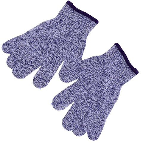 KONTONTY Level 5 Cut Resistant Kids Gloves Blue Xs Size 14-15cm Anti-cutting Safety Protective Kitchen Gloves for Children Food Preparation
