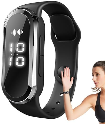 Teksome Polsino antistatico, cinturino da polso con messa a, Orologio digitale da uomo, Braccialetto anti-zanzare ricaricabile portatile ad ultrasuoni antistatico per donne anziane e incinte